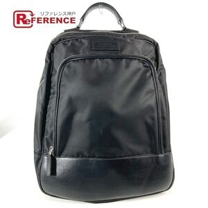 Versace logo backpack handbag rucksack nylon leather black